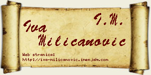 Iva Milicanović vizit kartica